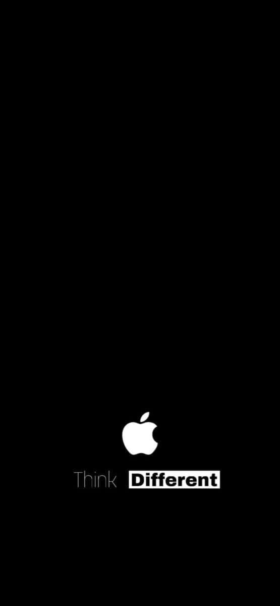 черен фон с логотип на Apple Тапет