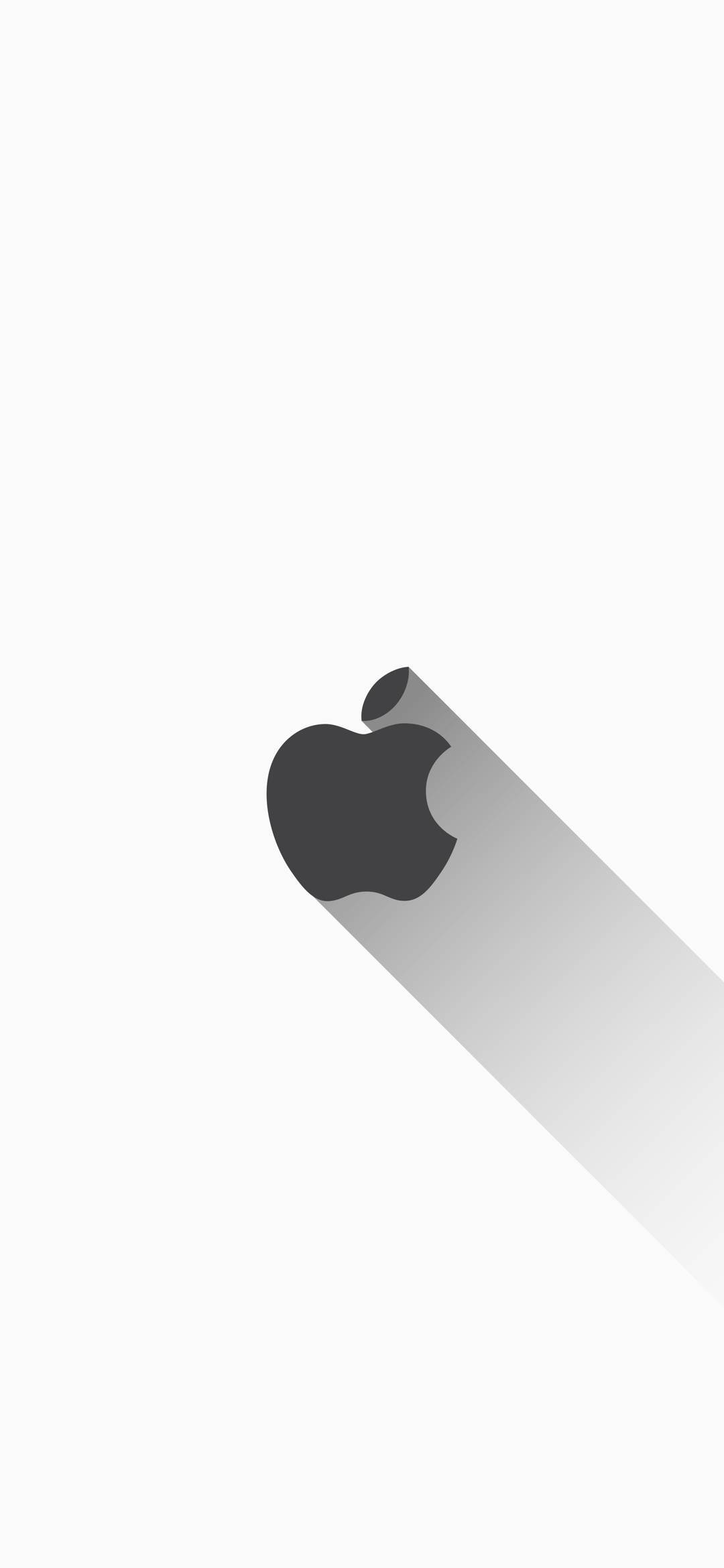 Бело с лого Apple iPhone Тапет