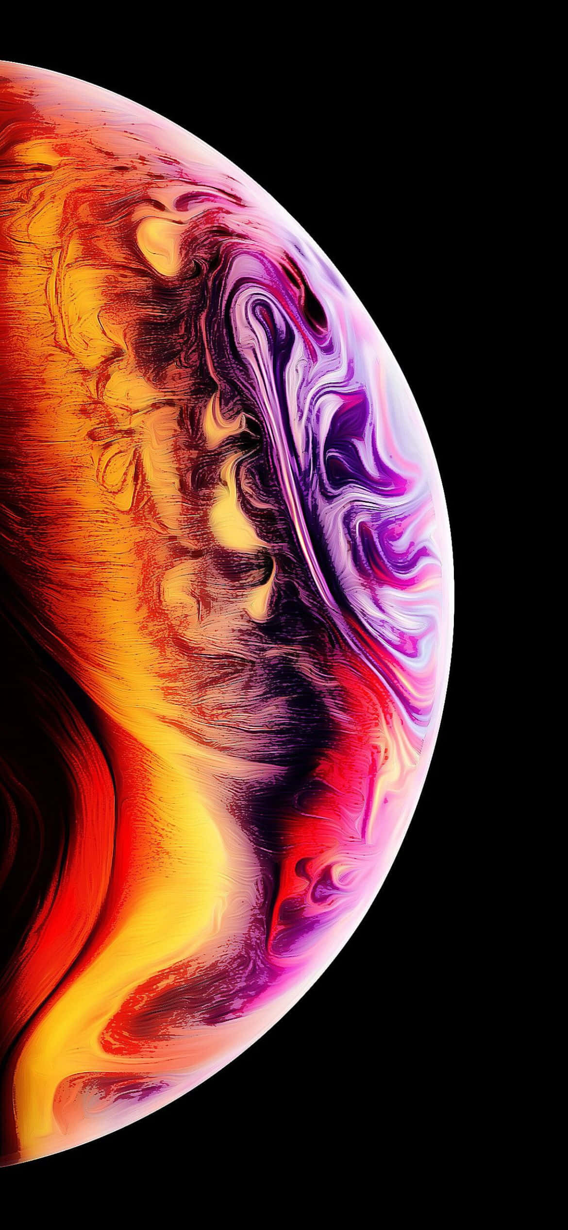 абстрактно изображение на цветен Apple iPhone XS Тапет