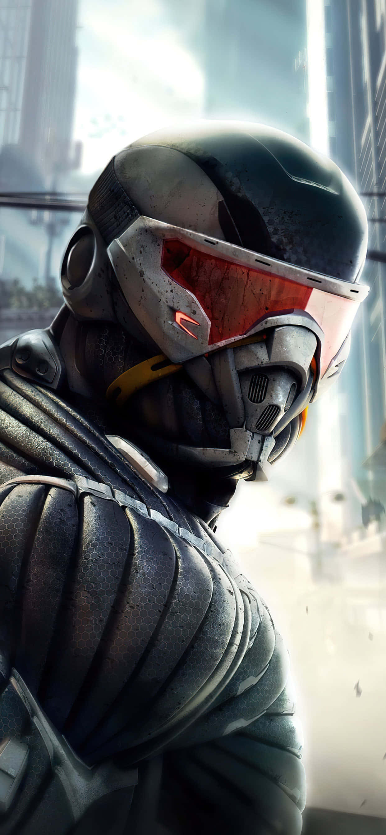Стъпете в бъдещето с Apple iPhone Xs Max и играта Crysis Warhead Тапет