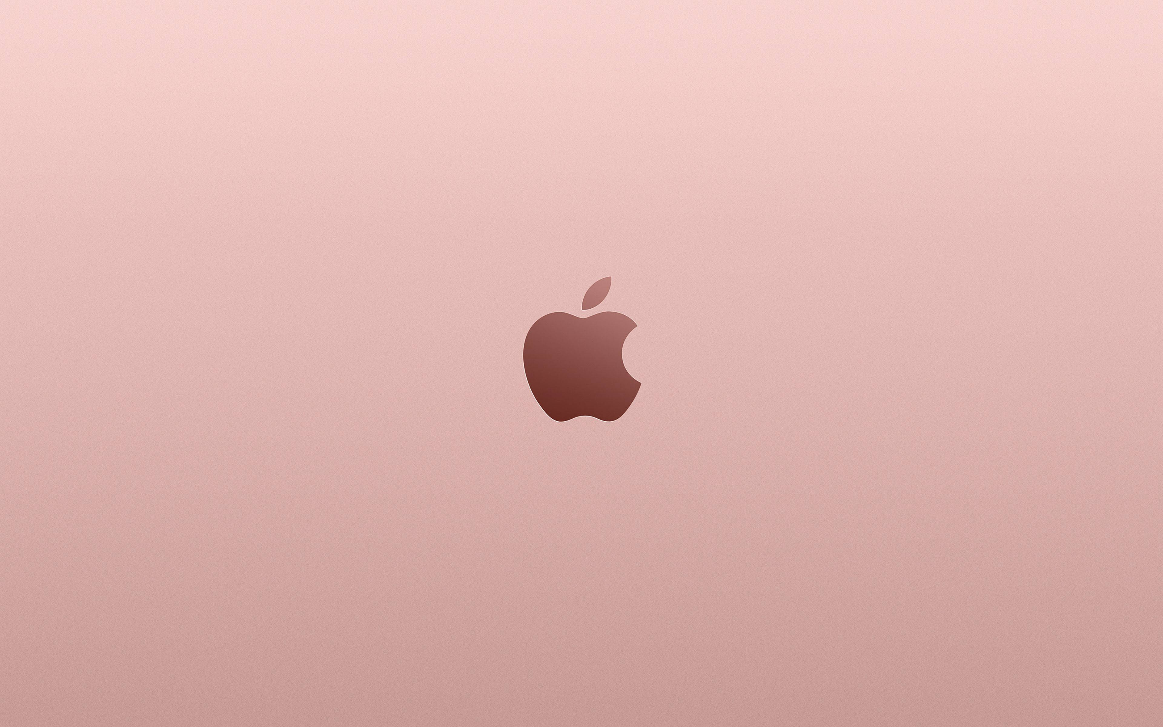 Естетично розово лого на Apple за MacBook Pro Тапет