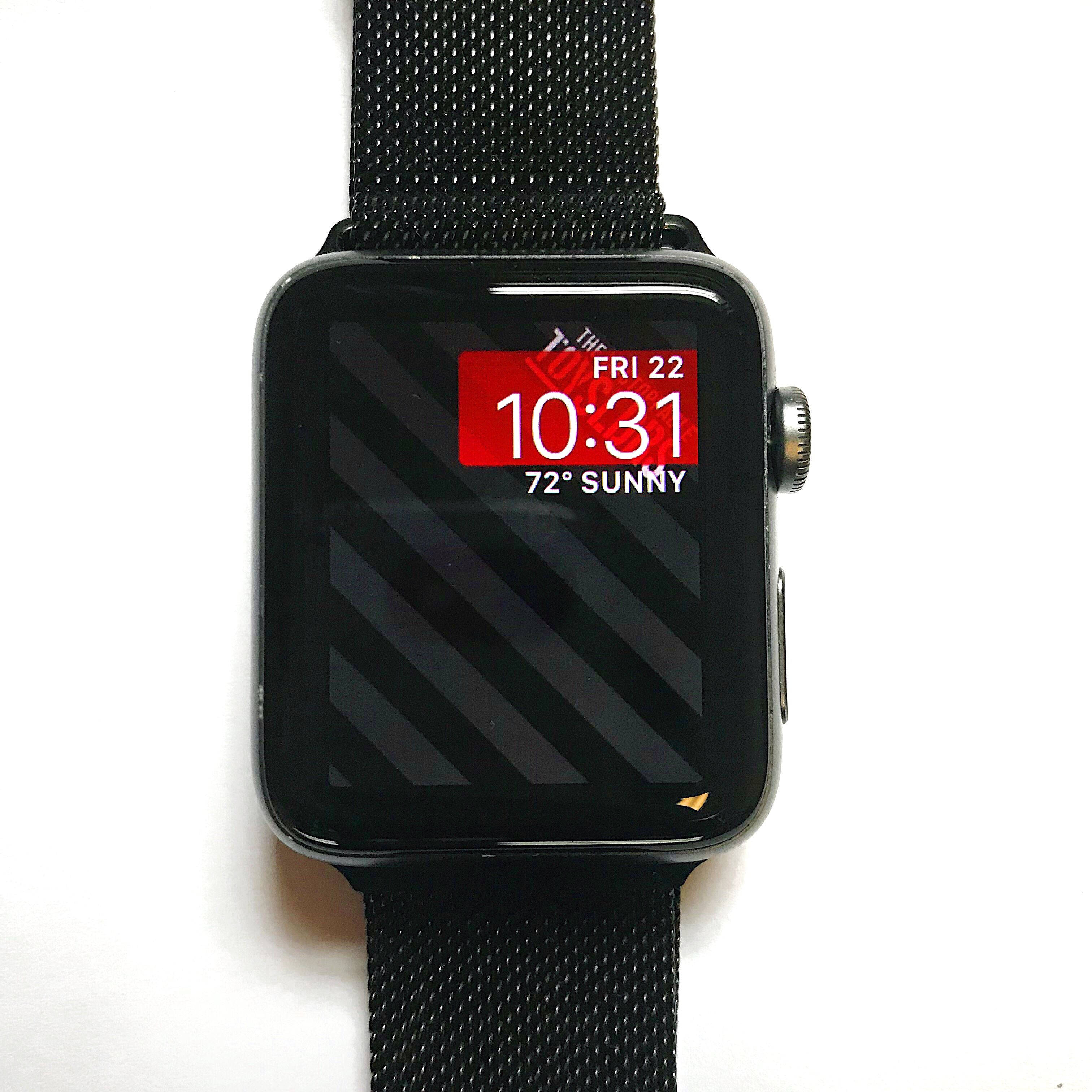 Метален мрежев финиш на Apple Watch Тапет