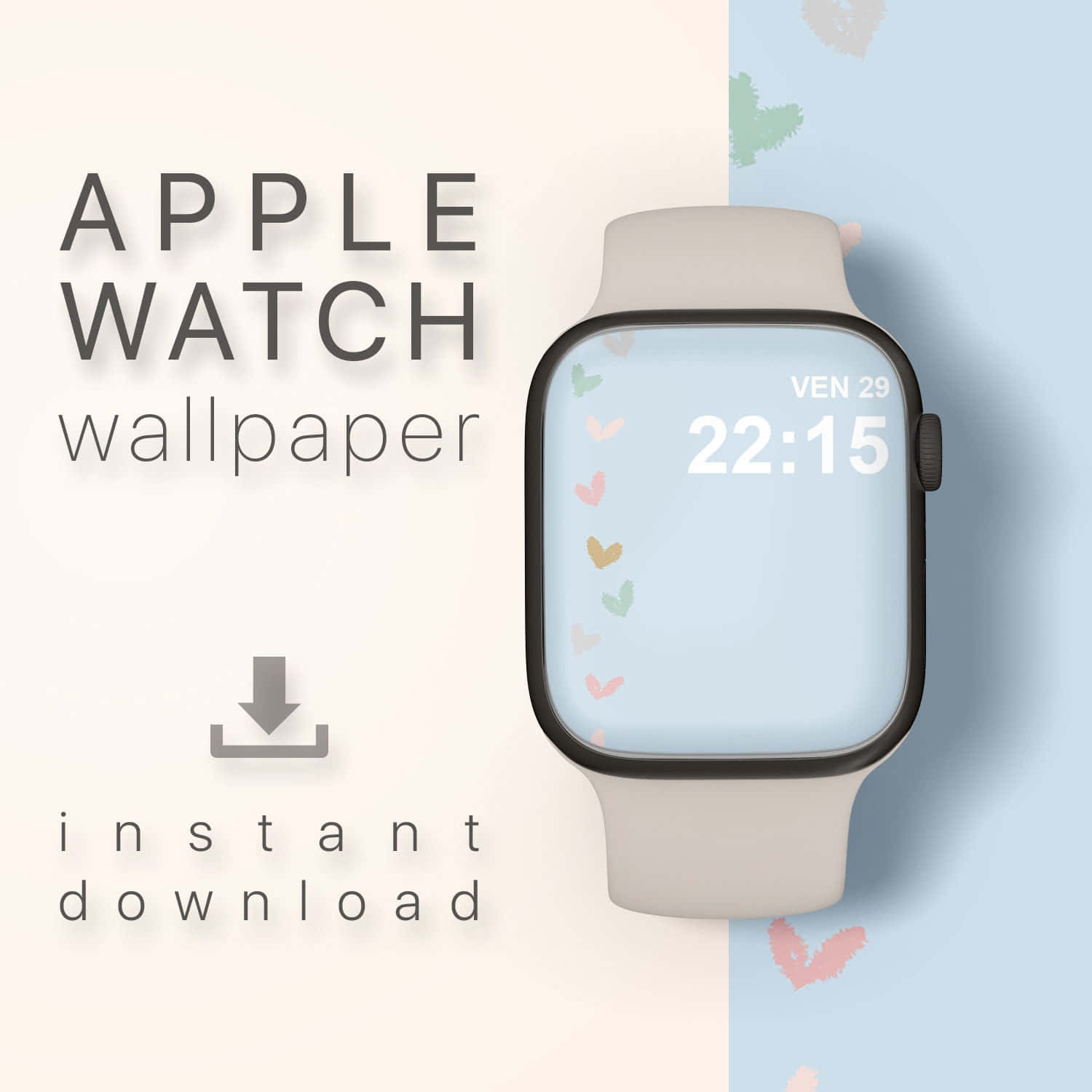 Сладък циферблат за Apple Watch с растение Тапет
