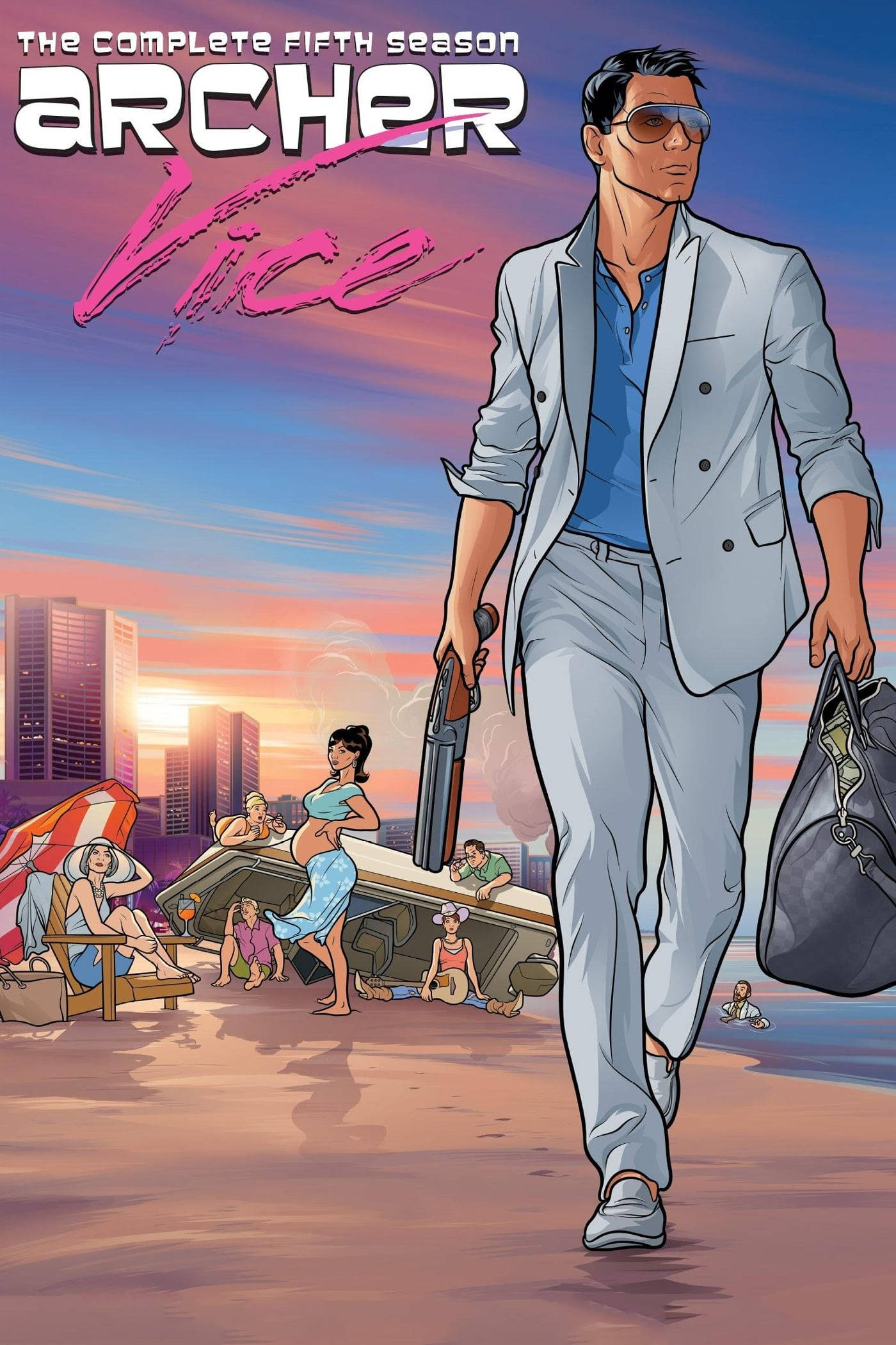 Пленителен постер Archer Vice Тапет