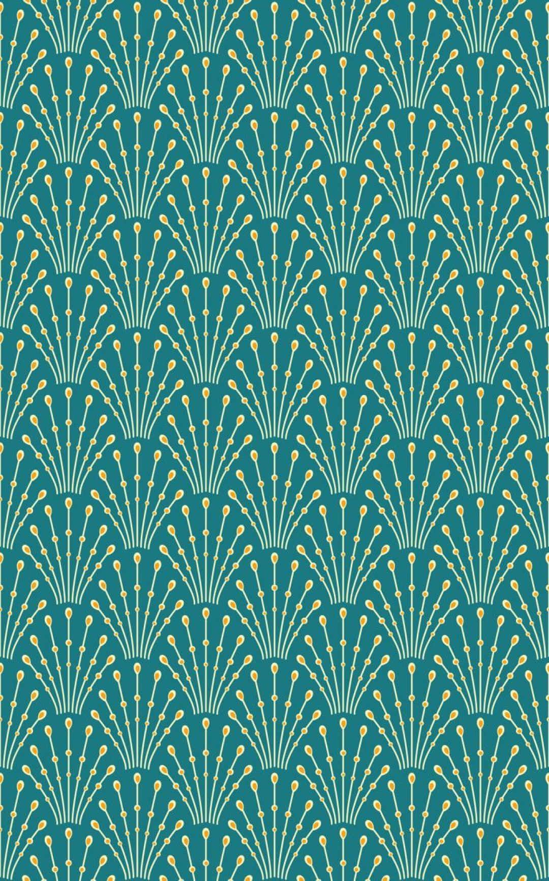 Изискан Art Deco iPhone със златисто покритие Тапет