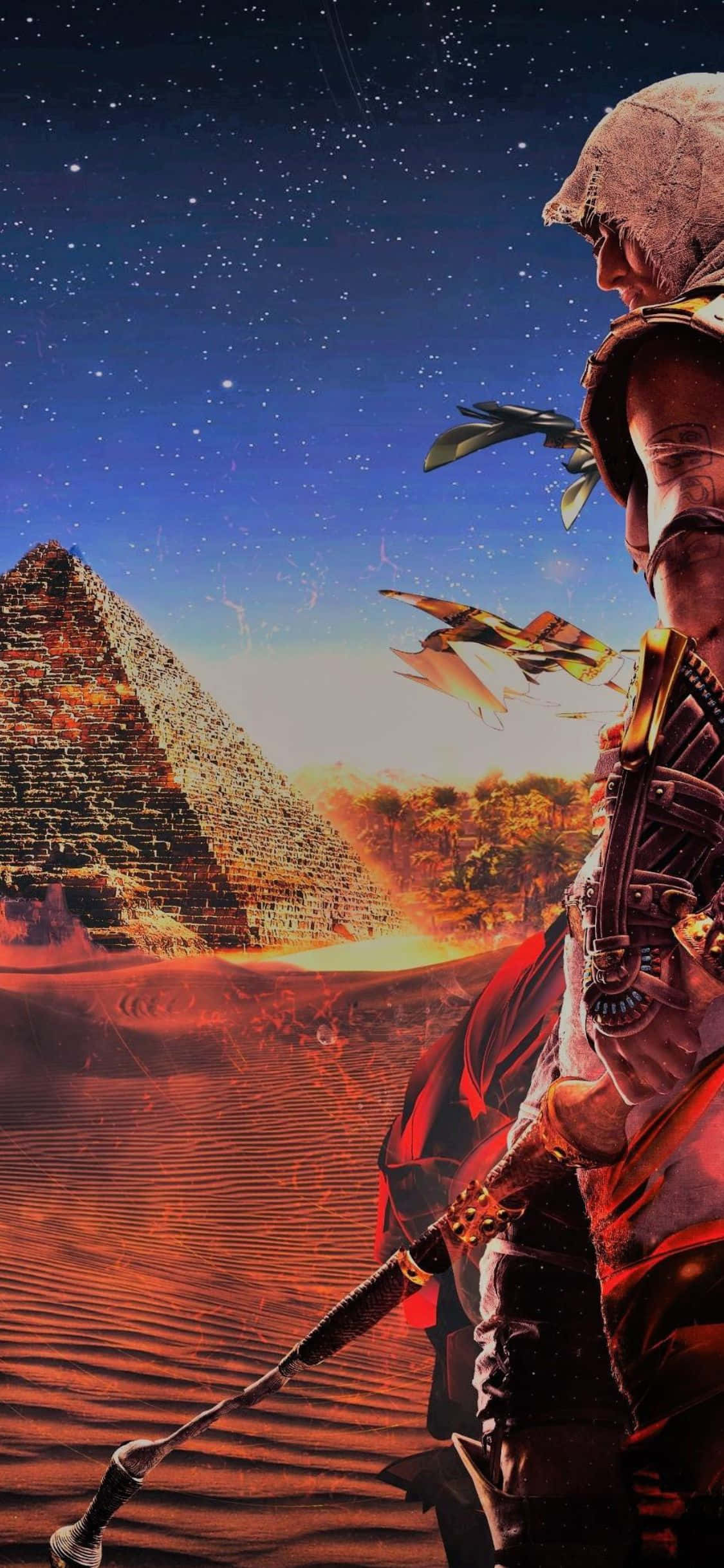 Приготвите се да играете Assassin's Creed Origins на вашия iPhone X Тапет