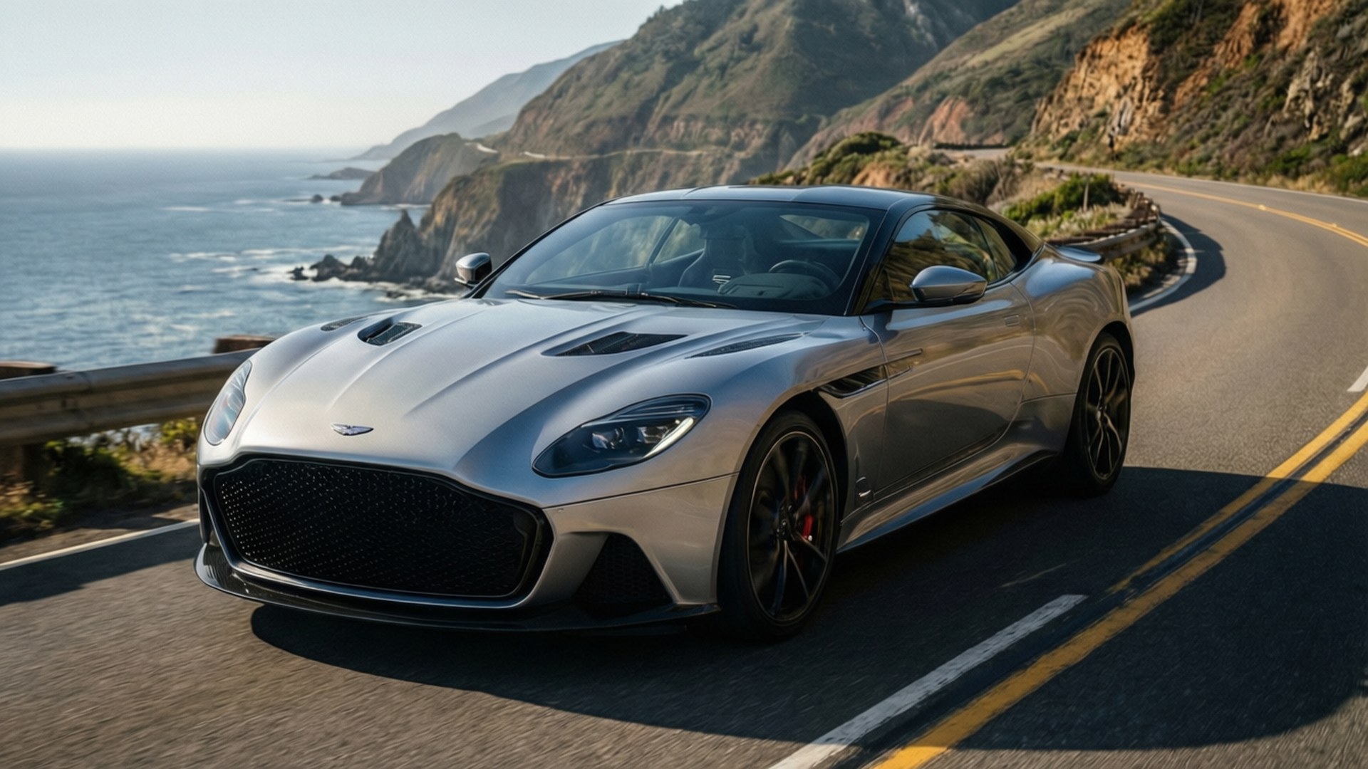 Aston Martin крайбрежен път Тапет