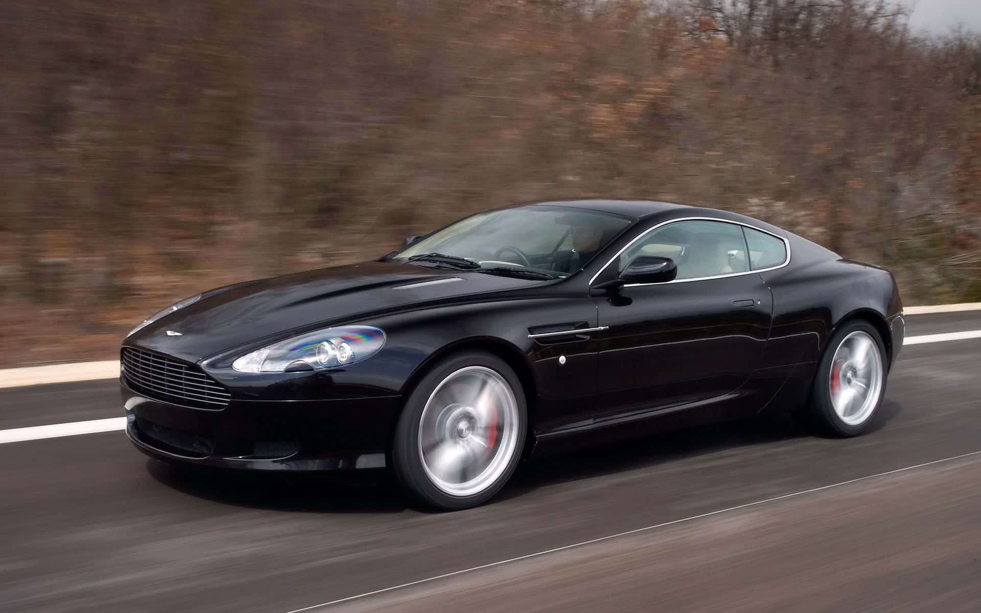Елегантен Aston Martin DB9 на отворен път Тапет
