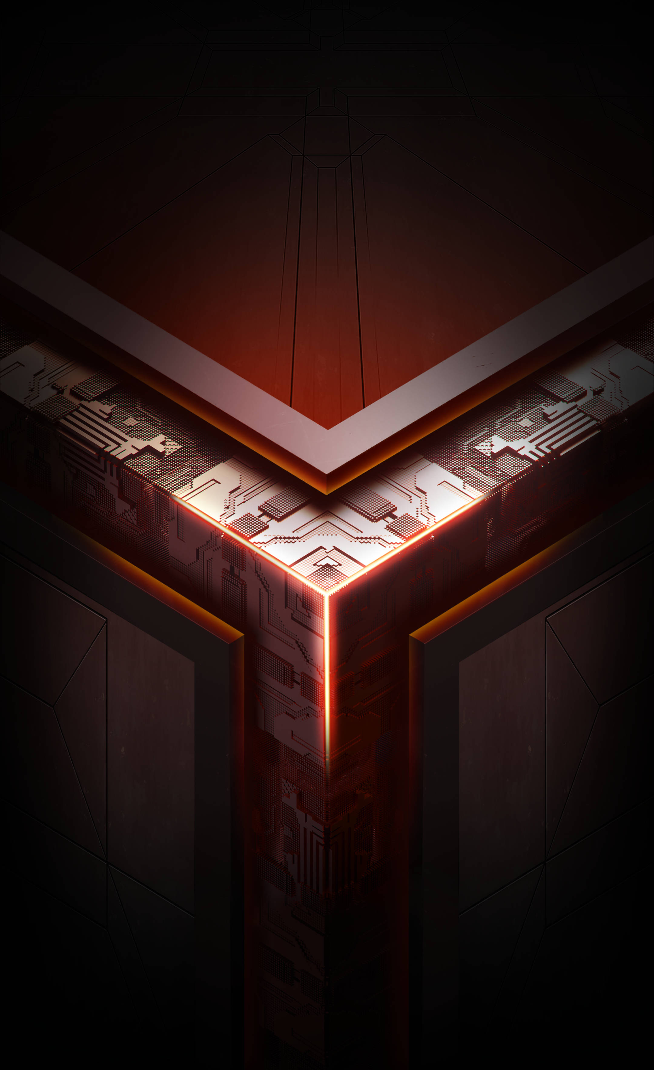 Червен лого на Asus ROG телефон Тапет
