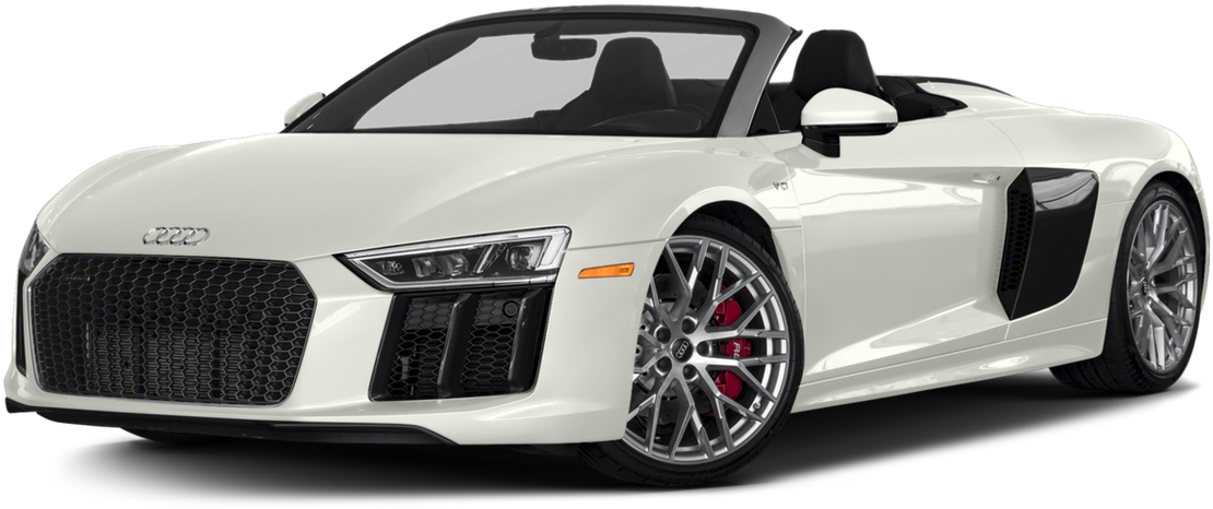 Бял Audi R8 Spyder кабриолет Тапет