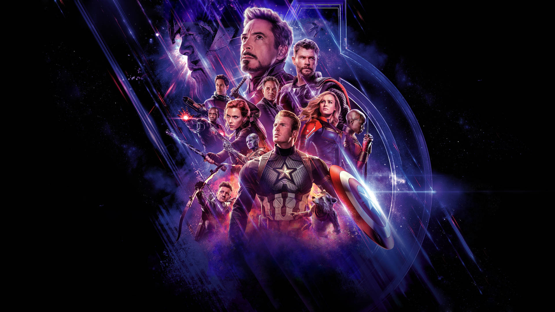 Avengers Endgame Артистичен постер за работен плот Тапет