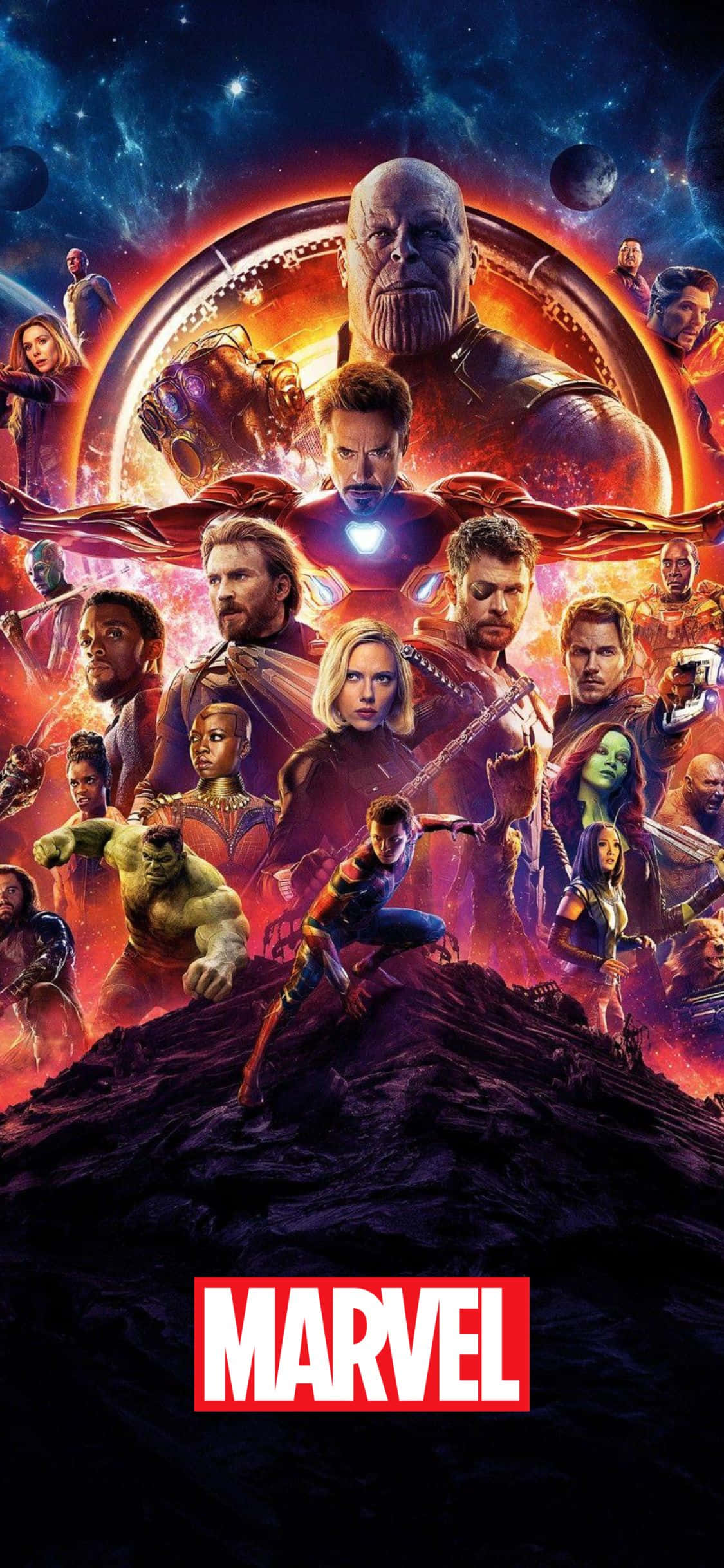 Avengers: Infinity War постер iPhone XS Marvel фон Тапет