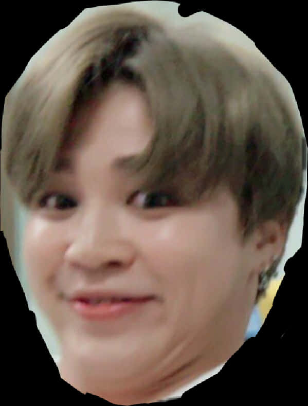 Изкривено изражение на лице на член от B T S Тапет