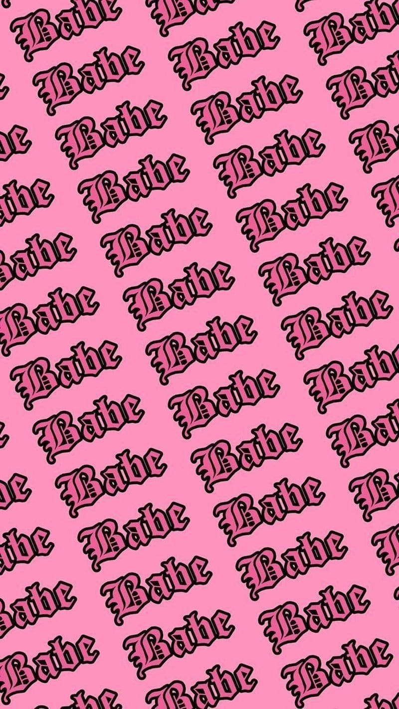 Babe Estетика в Ярко Розово Тапет