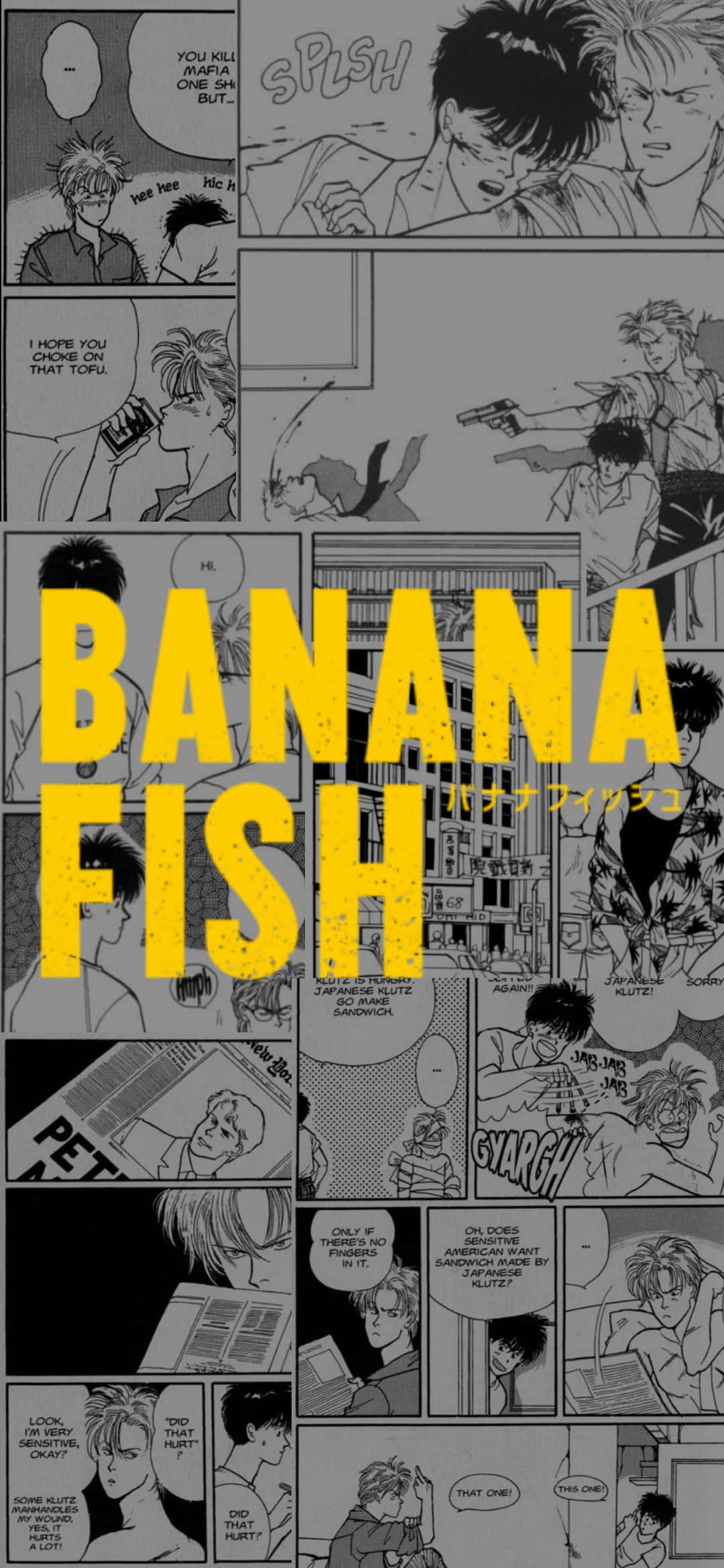 Динамично дуо в действие – Аш Линкс и Ейджи Окумура от Banana Fish Тапет
