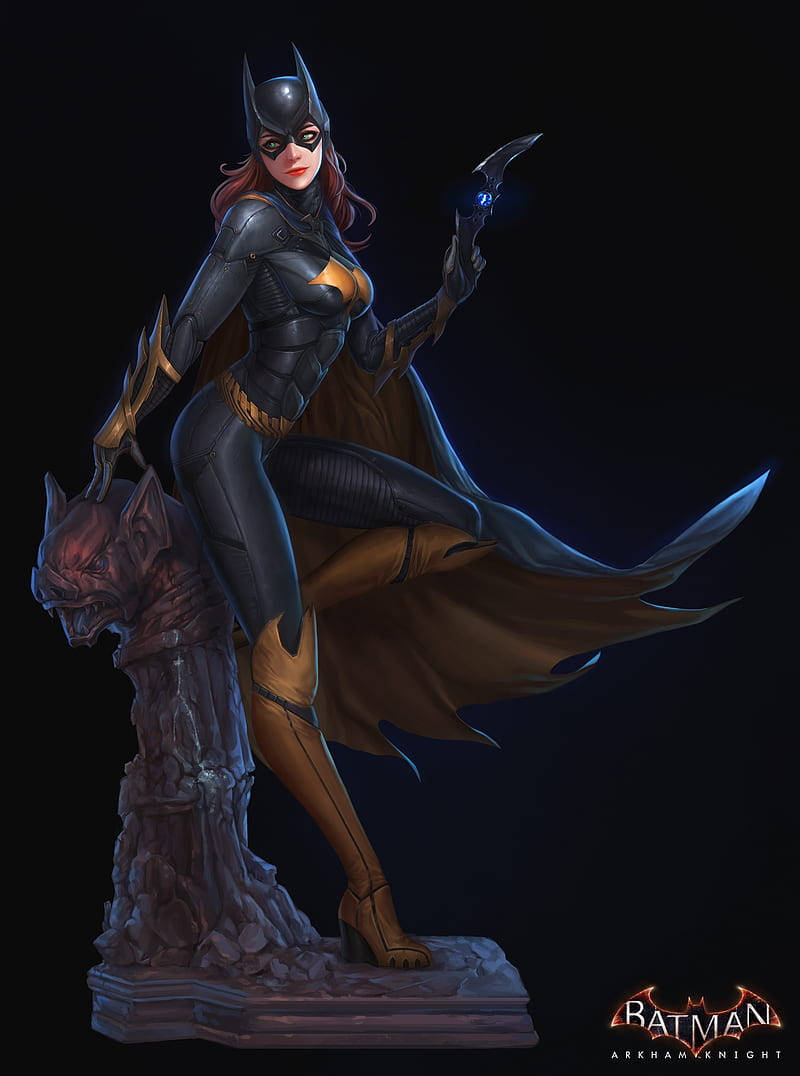 Постер на Батгърл от Batman Arkham Knight за iPhone Тапет