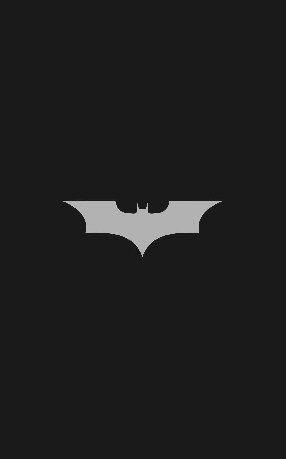 Минималистичен сив логотип Batman за iPhone Тапет