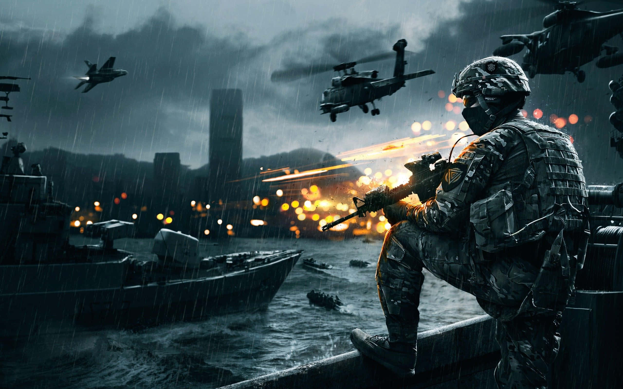 Battlefield 4 Военен десктоп на крайбрежие Тапет