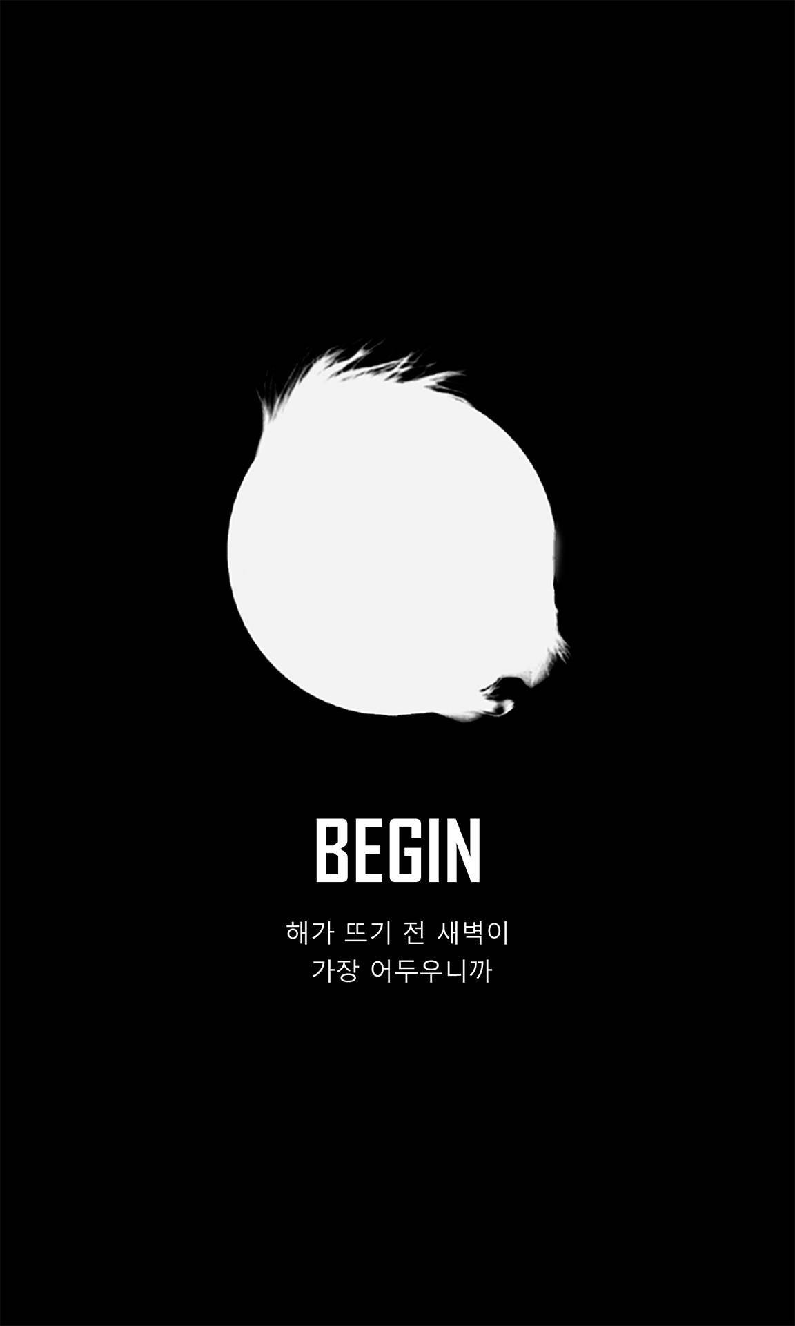 Begin BTS черна естетика Тапет