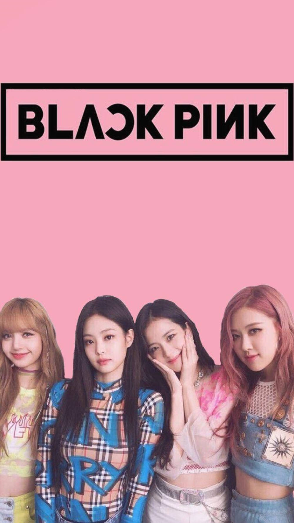 Сладка групова снимка на Blackpink Тапет