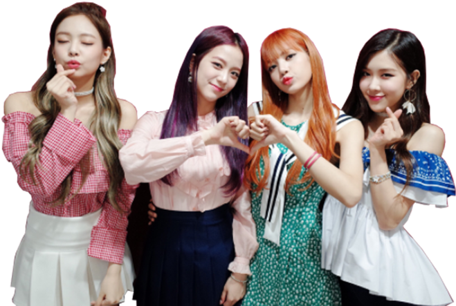 Членките на Blackpink правят сладки жестове Тапет