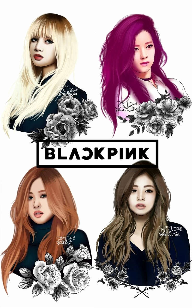 Членове на Blackpink представят зашеметяващо цветно фенарт Тапет