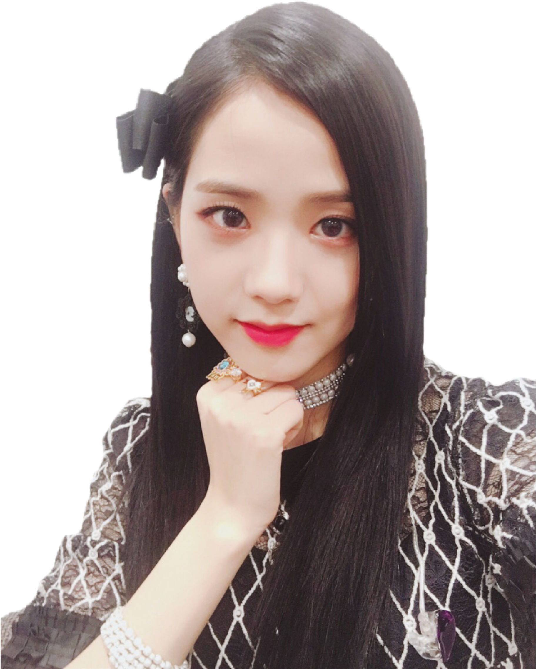 Елегантен портрет на участница от Blackpink Тапет
