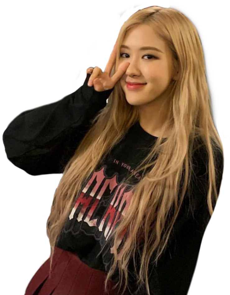 Участница Blackpink показывающая знак мира Тапет