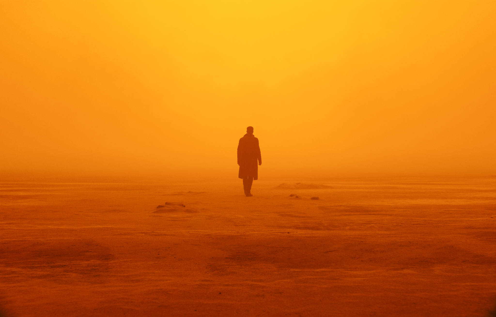 Оранжева естетика Blade Runner 2049 4K Тапет