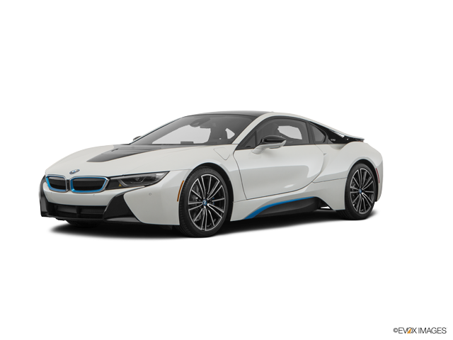 Бял BMW i8 отстрани Тапет