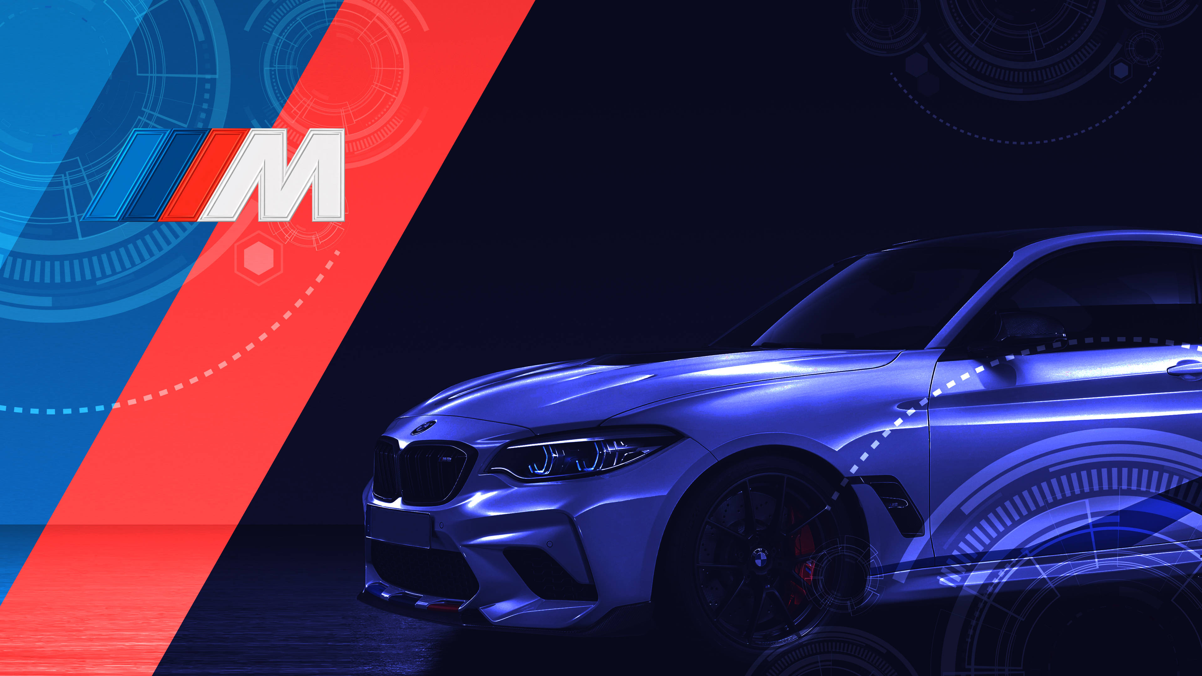 BMW M Лого Индиго Автомобил Тапет