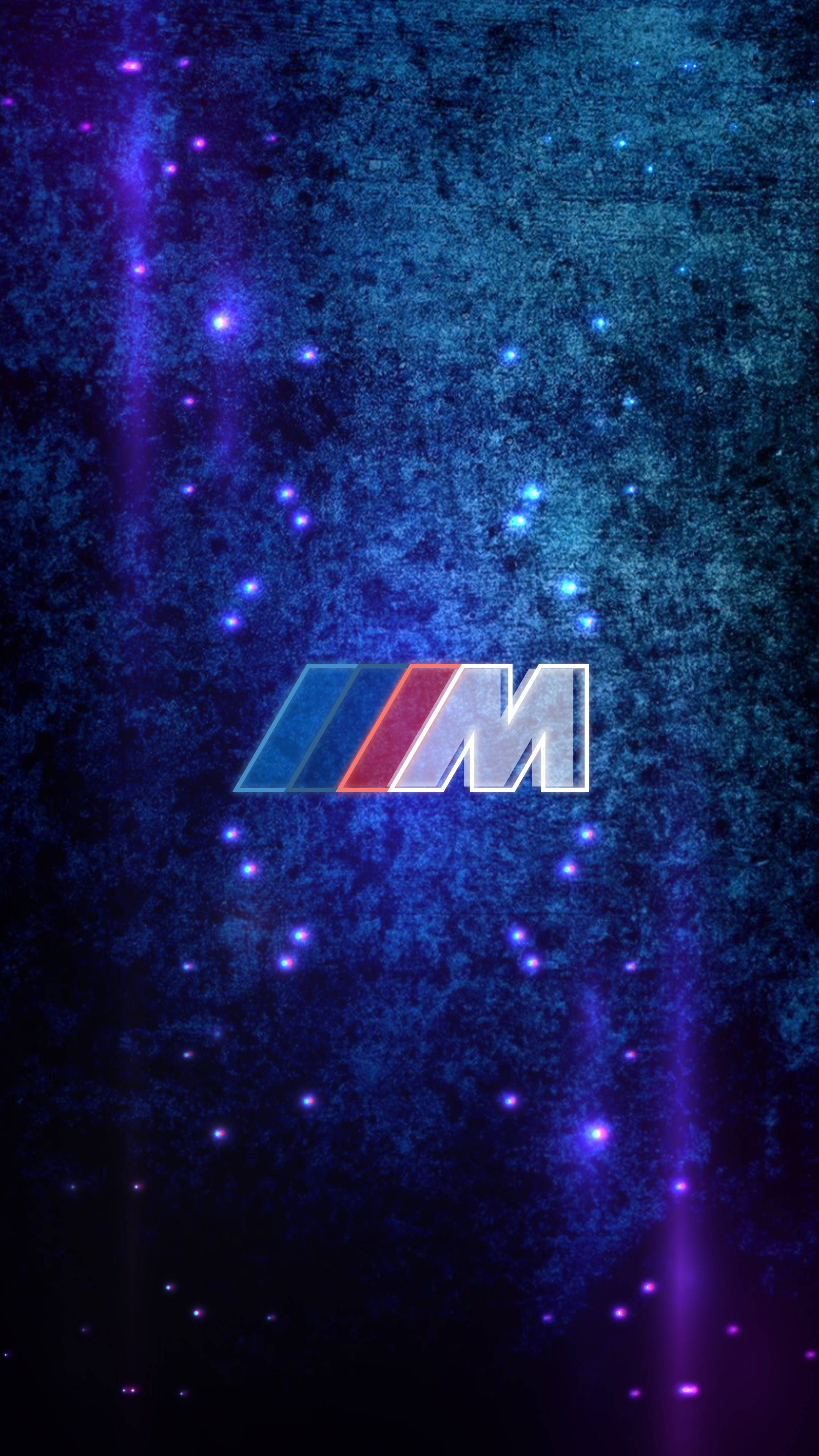 Синьо-лилаво блестящо лого BMW M Тапет