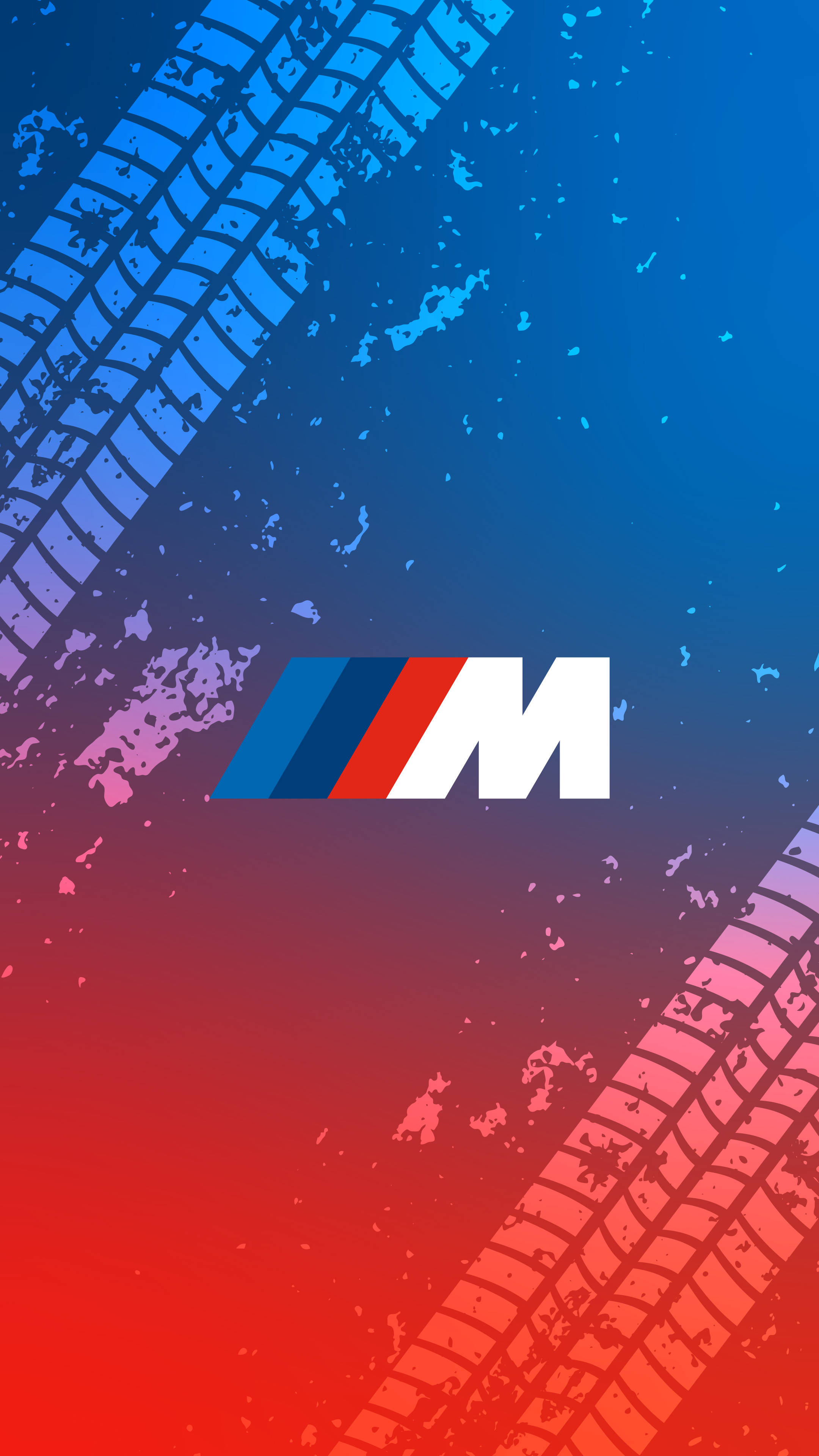 Следи от гуми с лого на BMW M Тапет