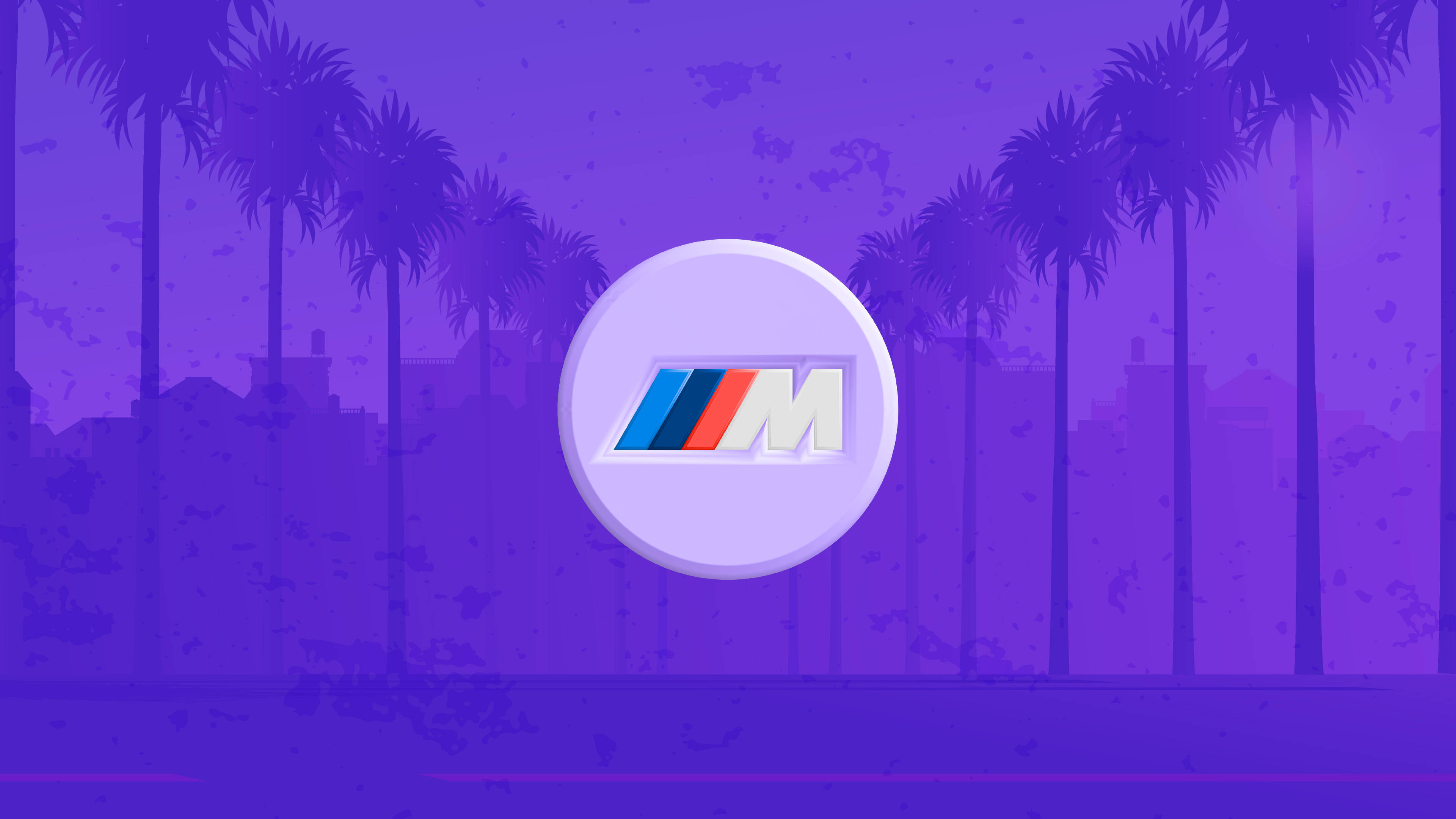 BMW M Logo лила палми Тапет