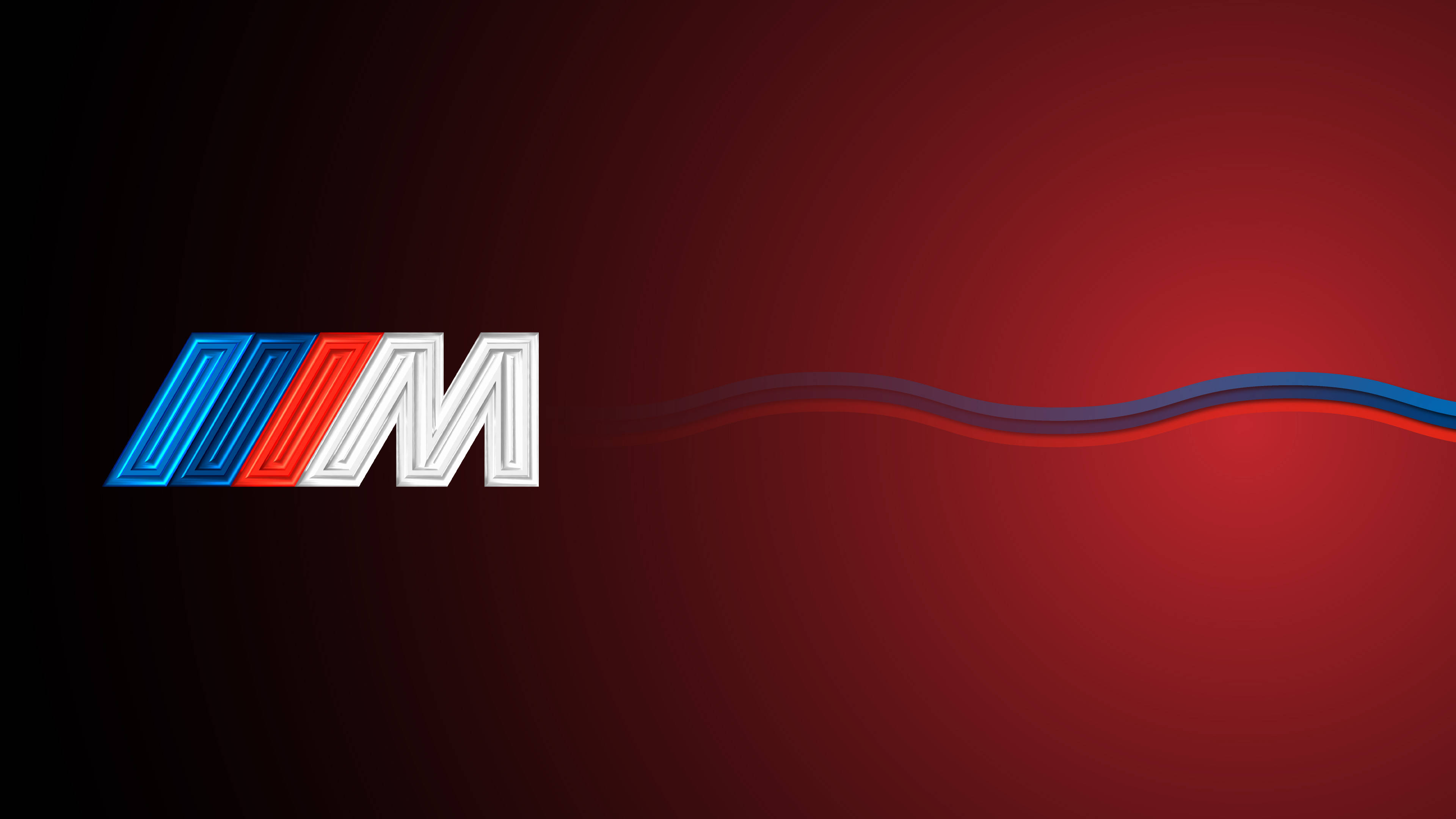 Градиентно червено лого BMW M Тапет
