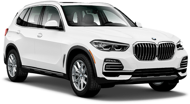 Бял BMW X5 SUV в профил Тапет