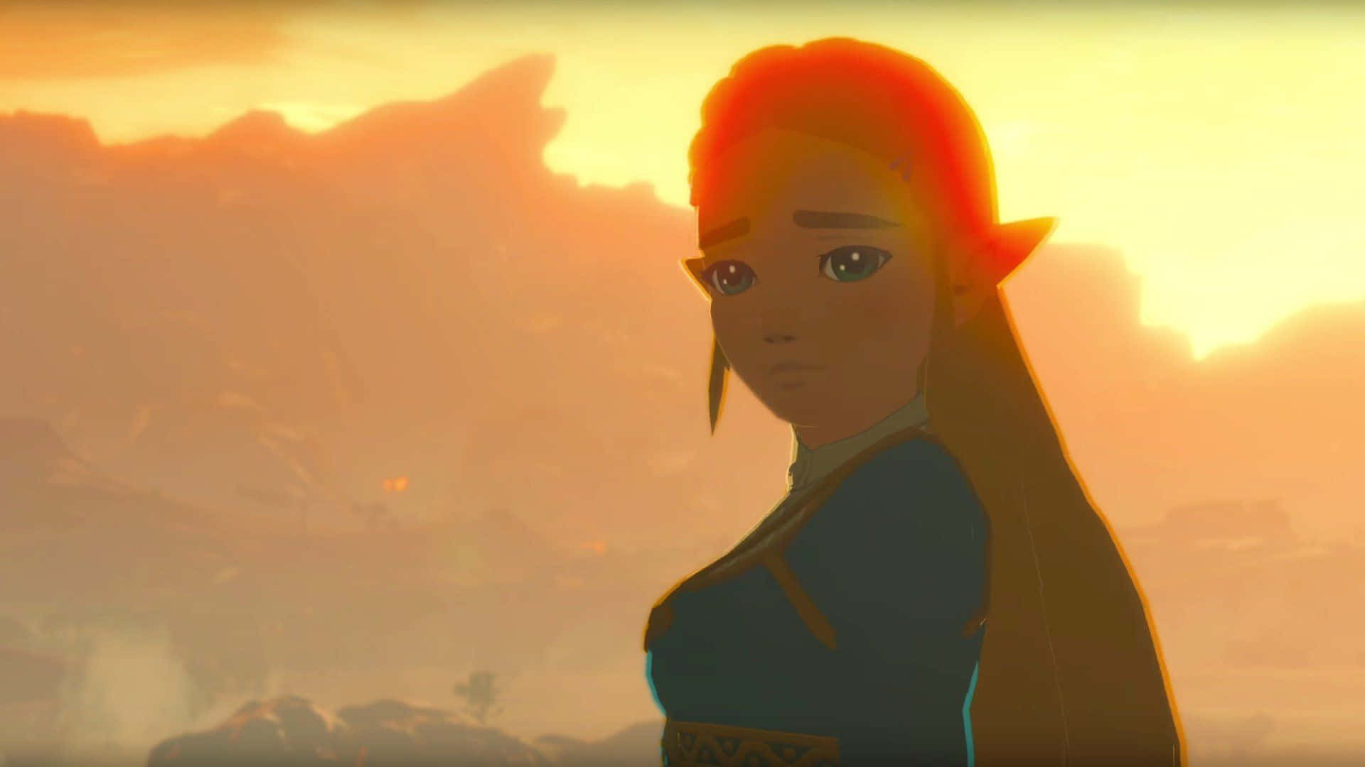 Принцеса Зелда Botw Тъжен поглед Тапет