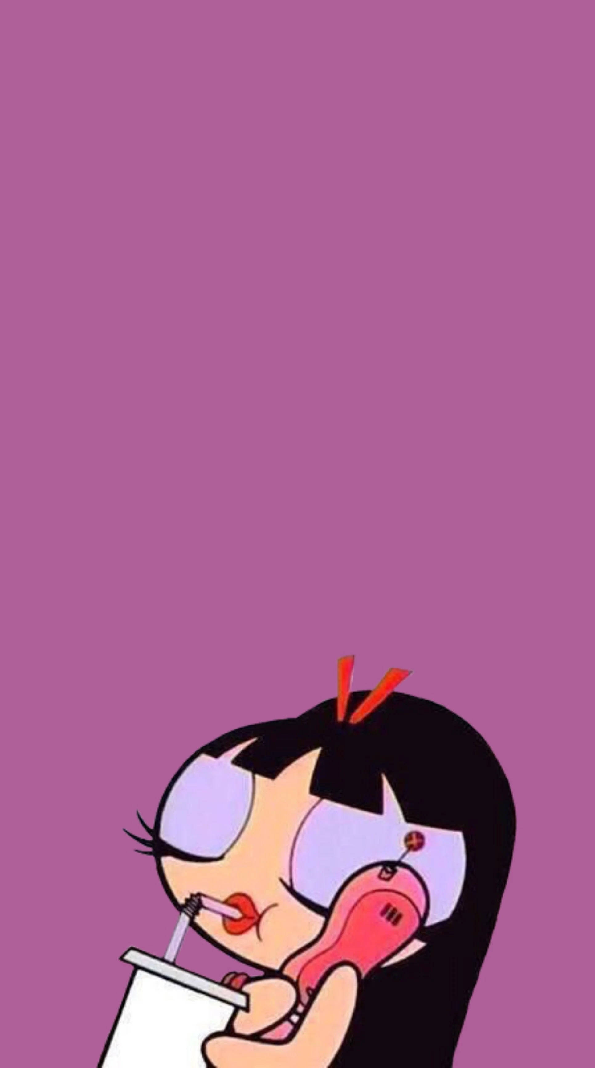 Естетична карикатура Bougie Powerpuff Girls Тапет
