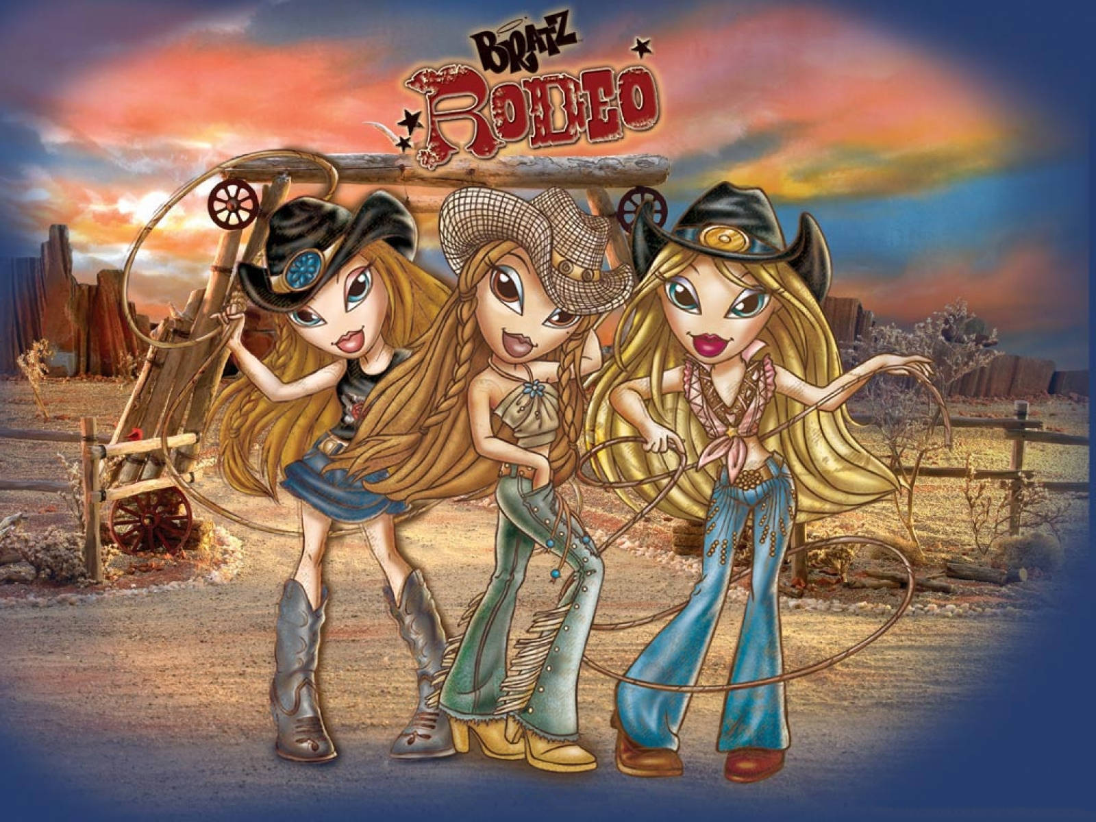Bratz естетика Родео момичета Тапет