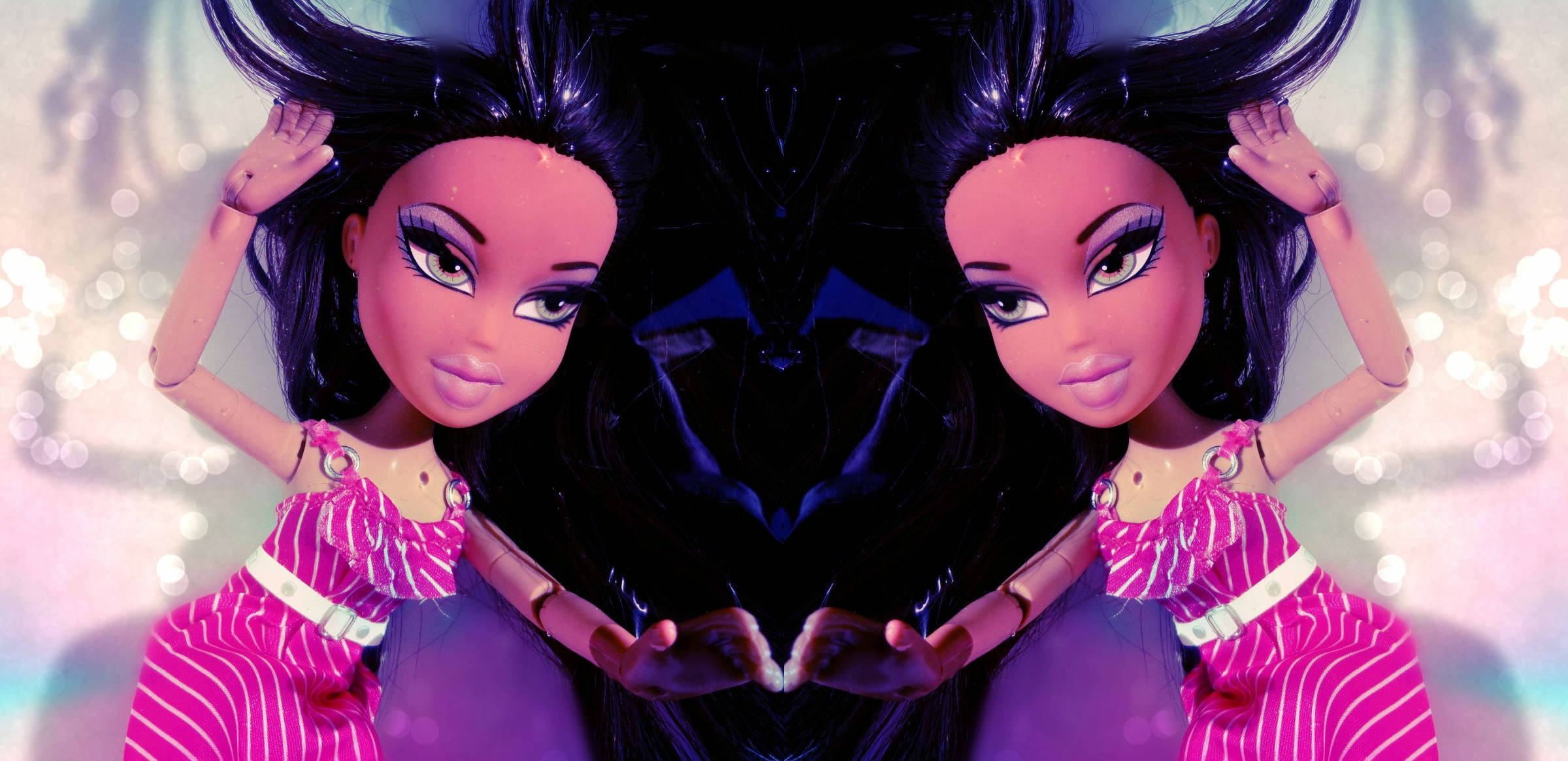 Bratz естетична кукла в розова рокля Тапет