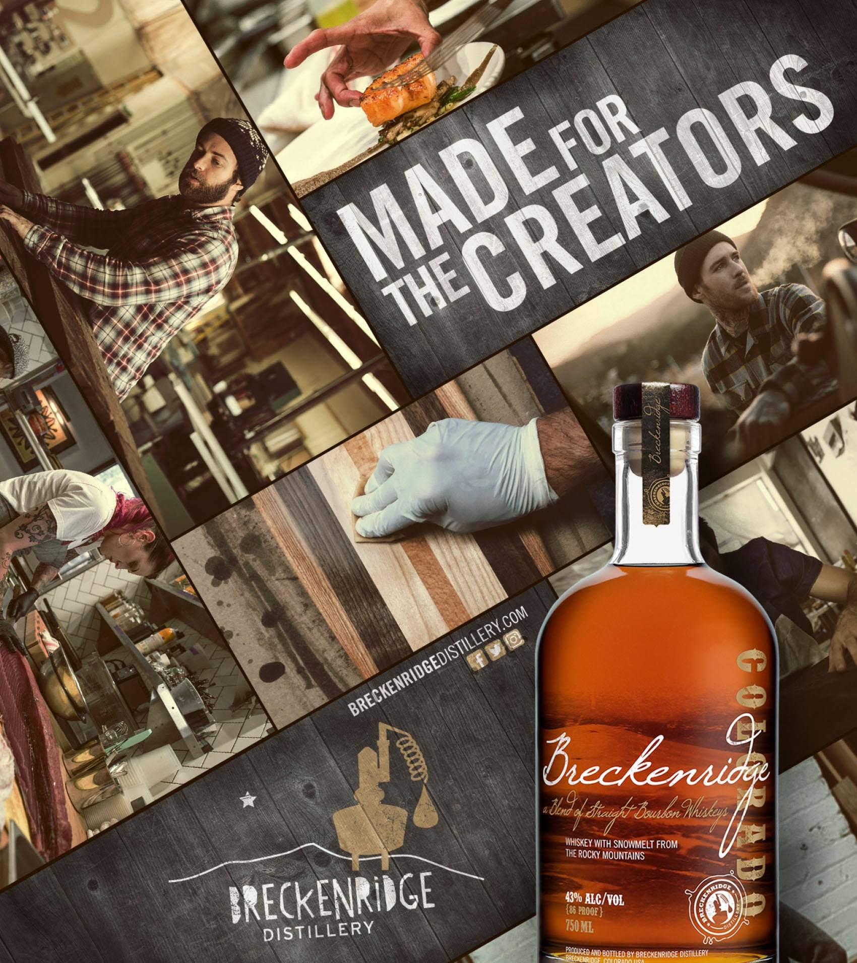 „Breckenridge Distillery, където духът среща традиция“ Тапет