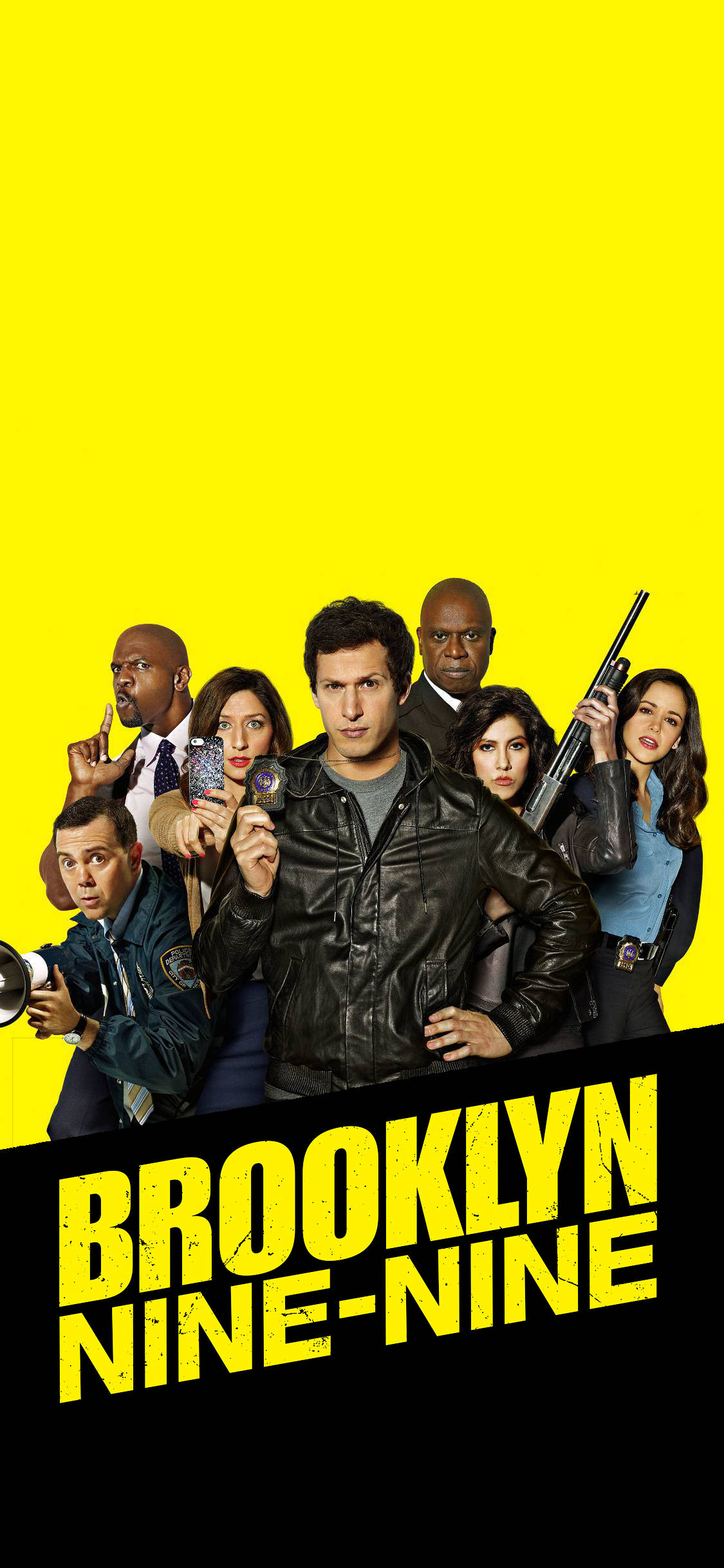 Иконична Жълта и Черна Тема на Brooklyn Nine Nine Тапет