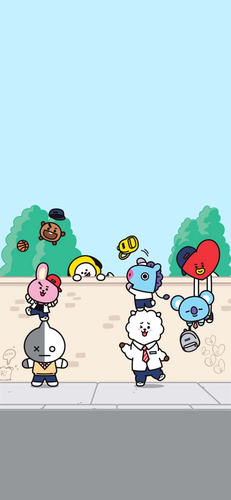 Изживей света на въображението с BT21 Тапет