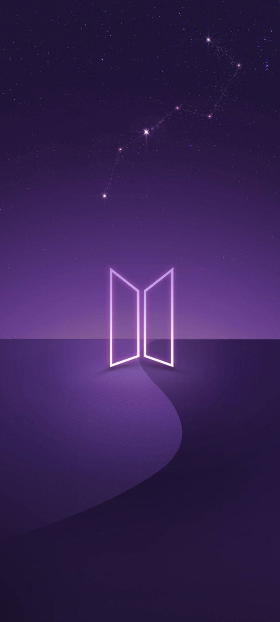 Виолетово лого на BTS Тапет