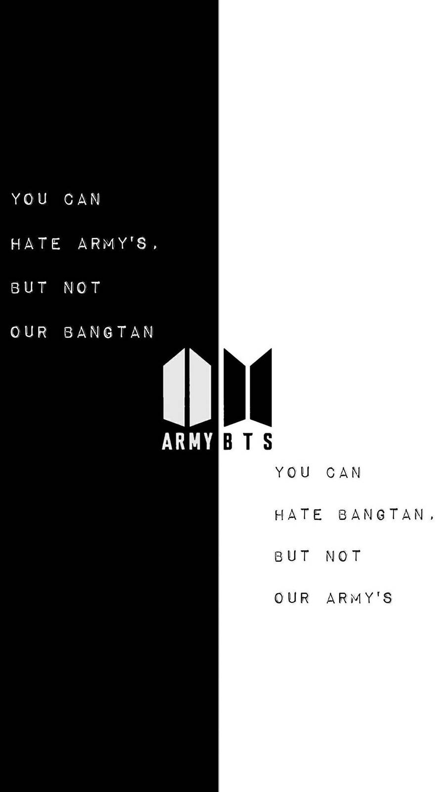Лого на BTS в черно и бяло Тапет