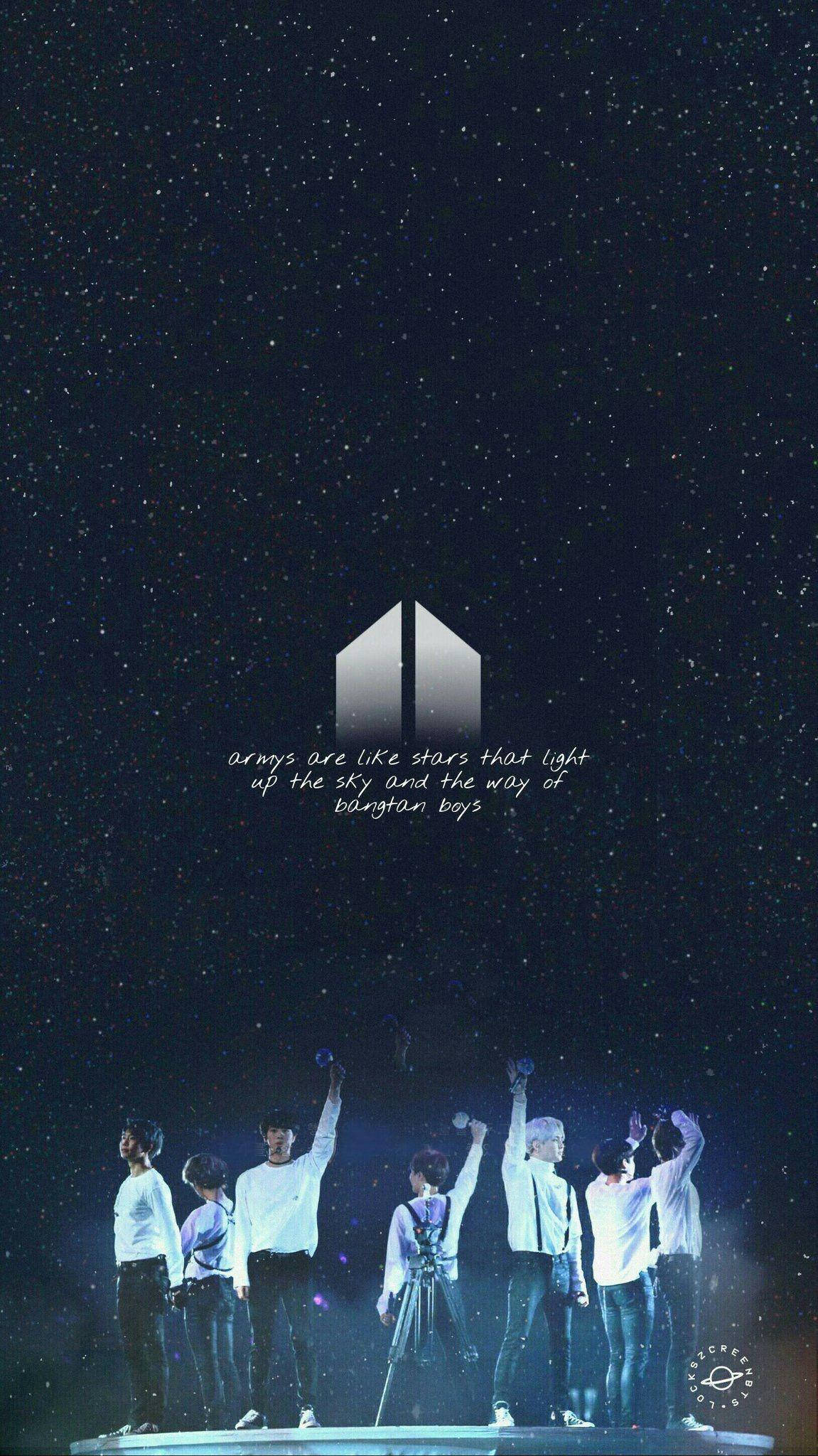 Концерт на BTS с логото на ARMY Тапет