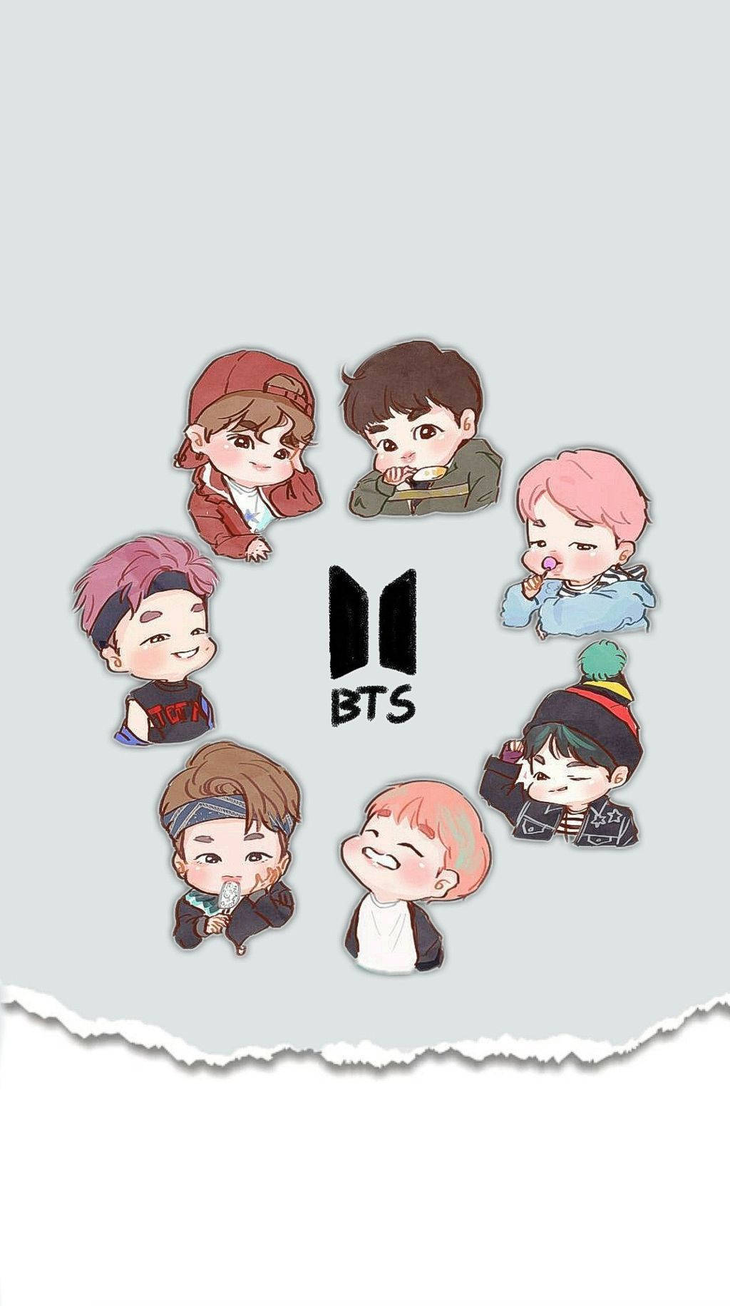 Мил рисунък на BTS B21 лого Тапет