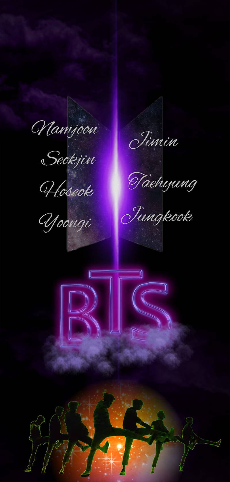 Фен арт на логото на BTS Тапет