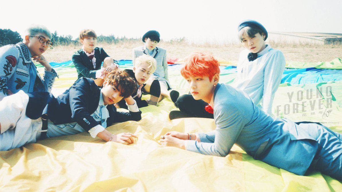 BTS на плажа Тапет