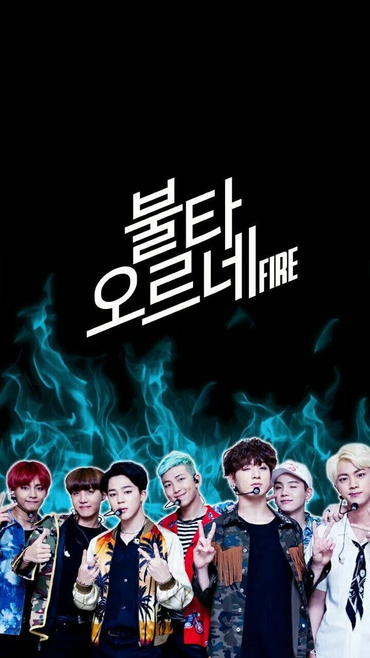 BTS в огън Тапет